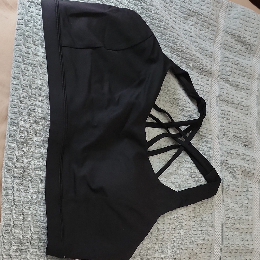 lululemon athletica Midnight Black Crossback Sports Bra